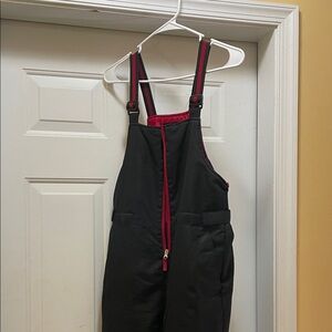 Swiss Tech Black and Red Kids Snow  Pants/ Overalls